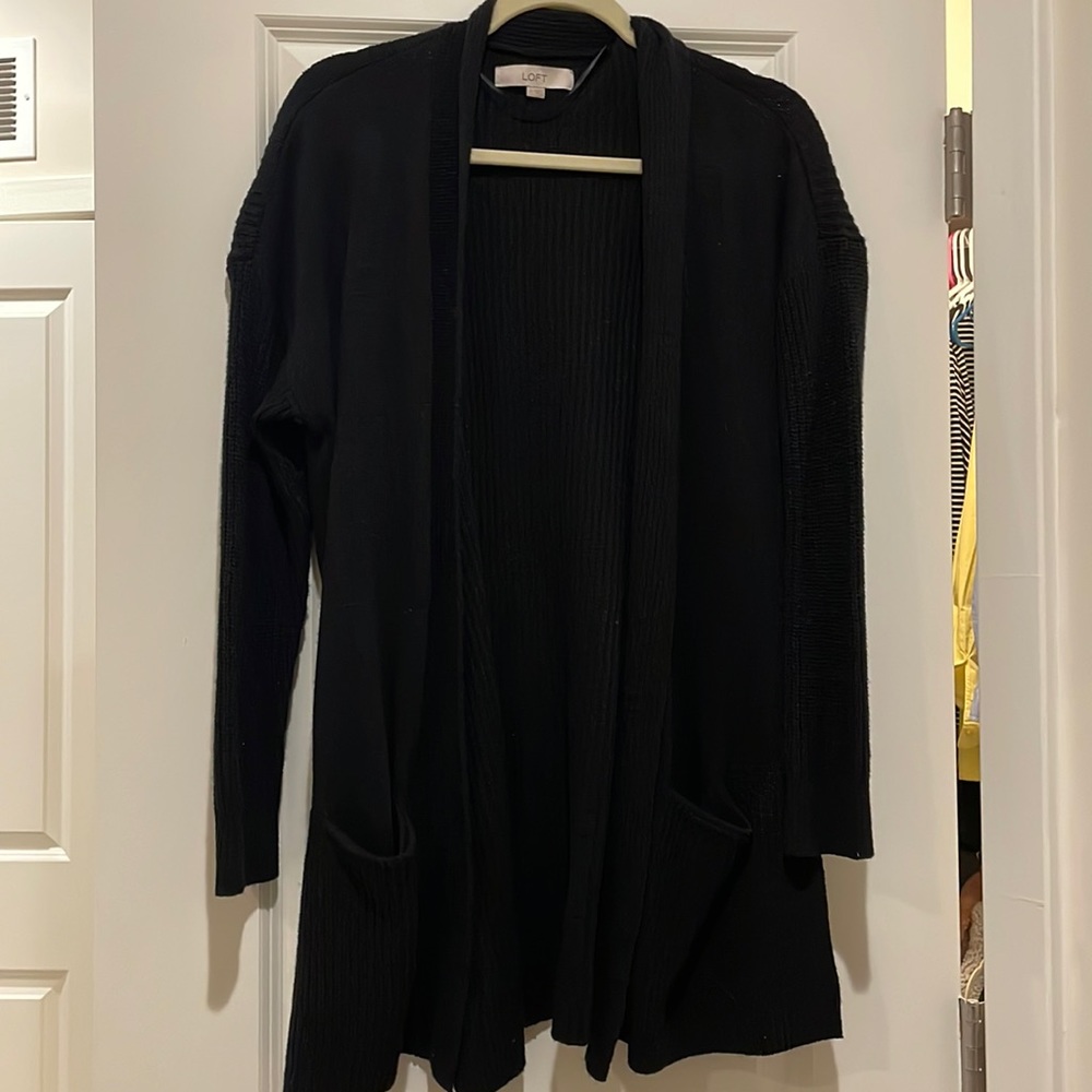 Loft knit black cardigan